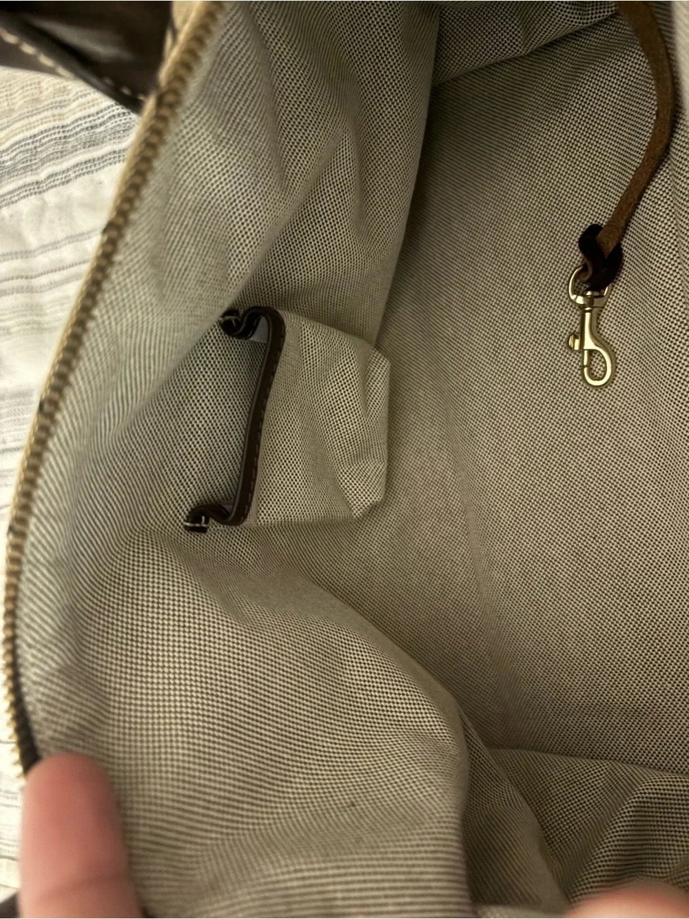 Dooney & Bourke DB Signature Monogram Barrel Satchel Bag- never used